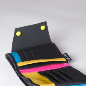 MILLE FEUILLES – Portefeuille turquoise green, flamingo, golden dazy