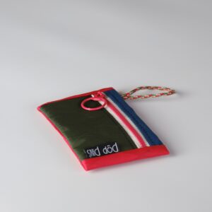 THE FINANCIER - Porte-monnaie green olive, ocean blue, red