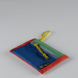 THE FINANCIER – Porte-monnaie ocean blue, brick red, evergreen